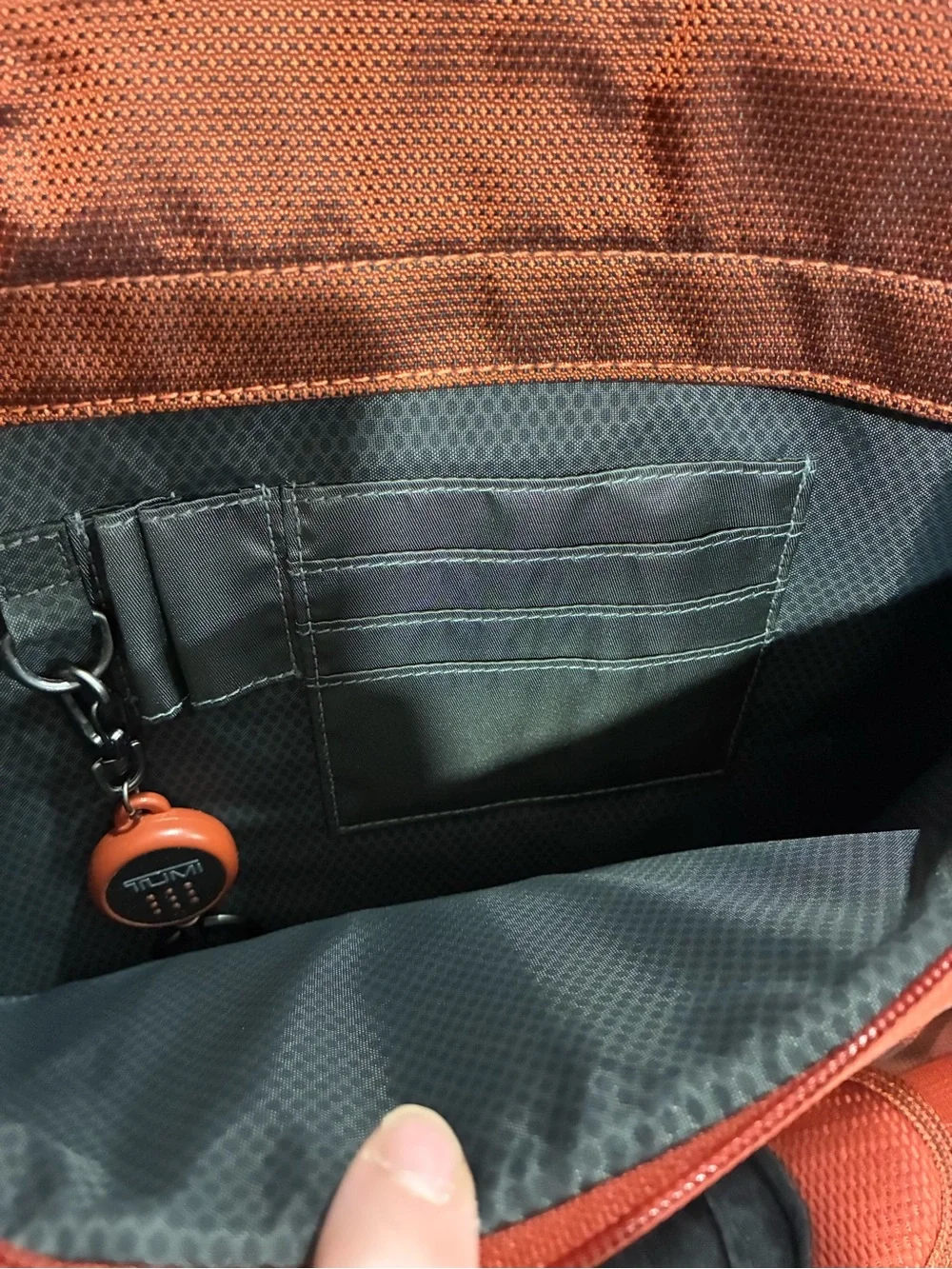 Men's Tumi T-Tech Rust Red Travel Laptop Briefcase -
